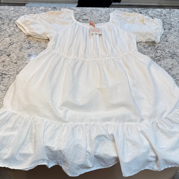 Knox Rose | Boho Embroidered Floral Puff Sleeve Dress in White Size XXL - Picture 2 of 13